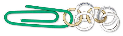 Jump ring chain on a paperclip